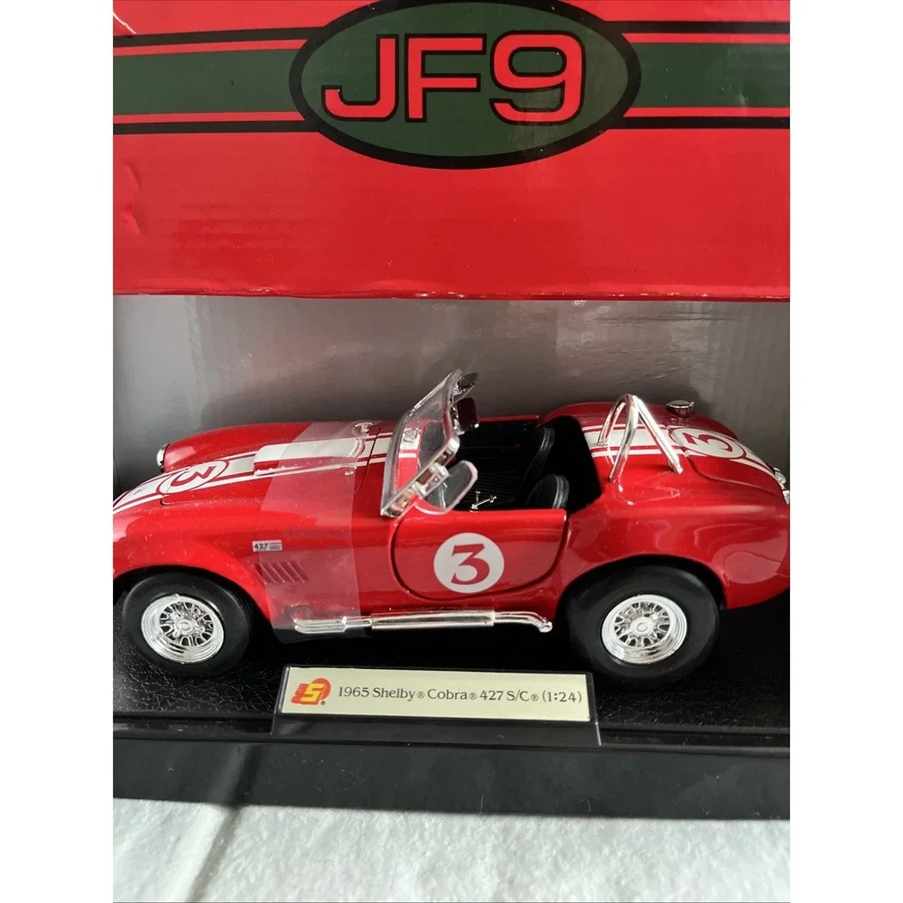 Vtg Shelby Collectibles 1965 Shelby Cobra 427 S/C Red with White Stripes Jafra
